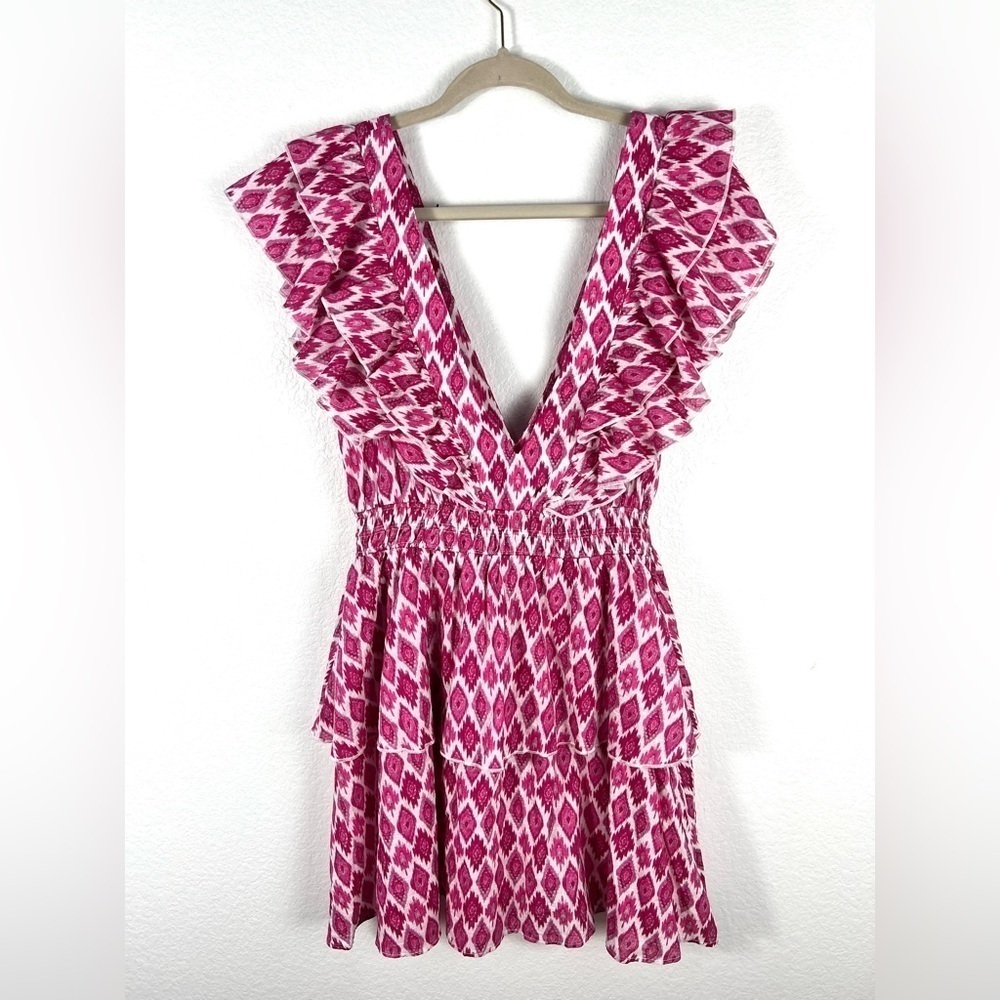 Playa Lucila Ruffle Mini Dress size M - Picture 7 of 9